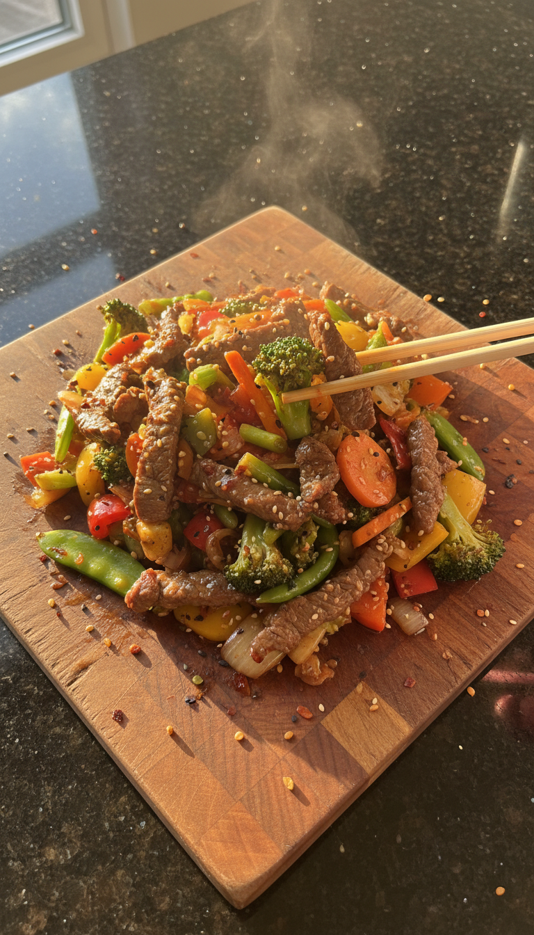Vegetable and Beef Stir Fry