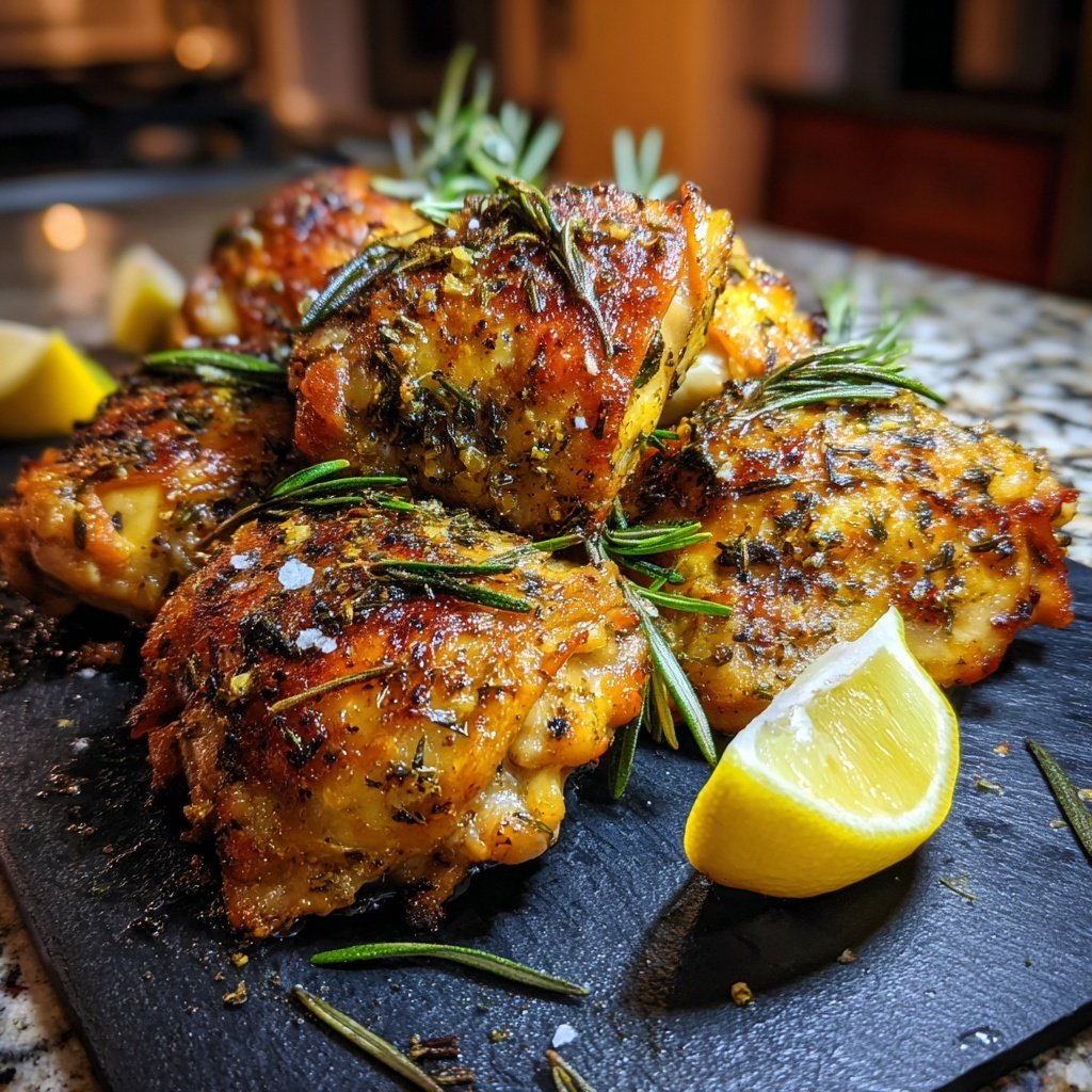 Lemon Rosemary Chicken Thighs