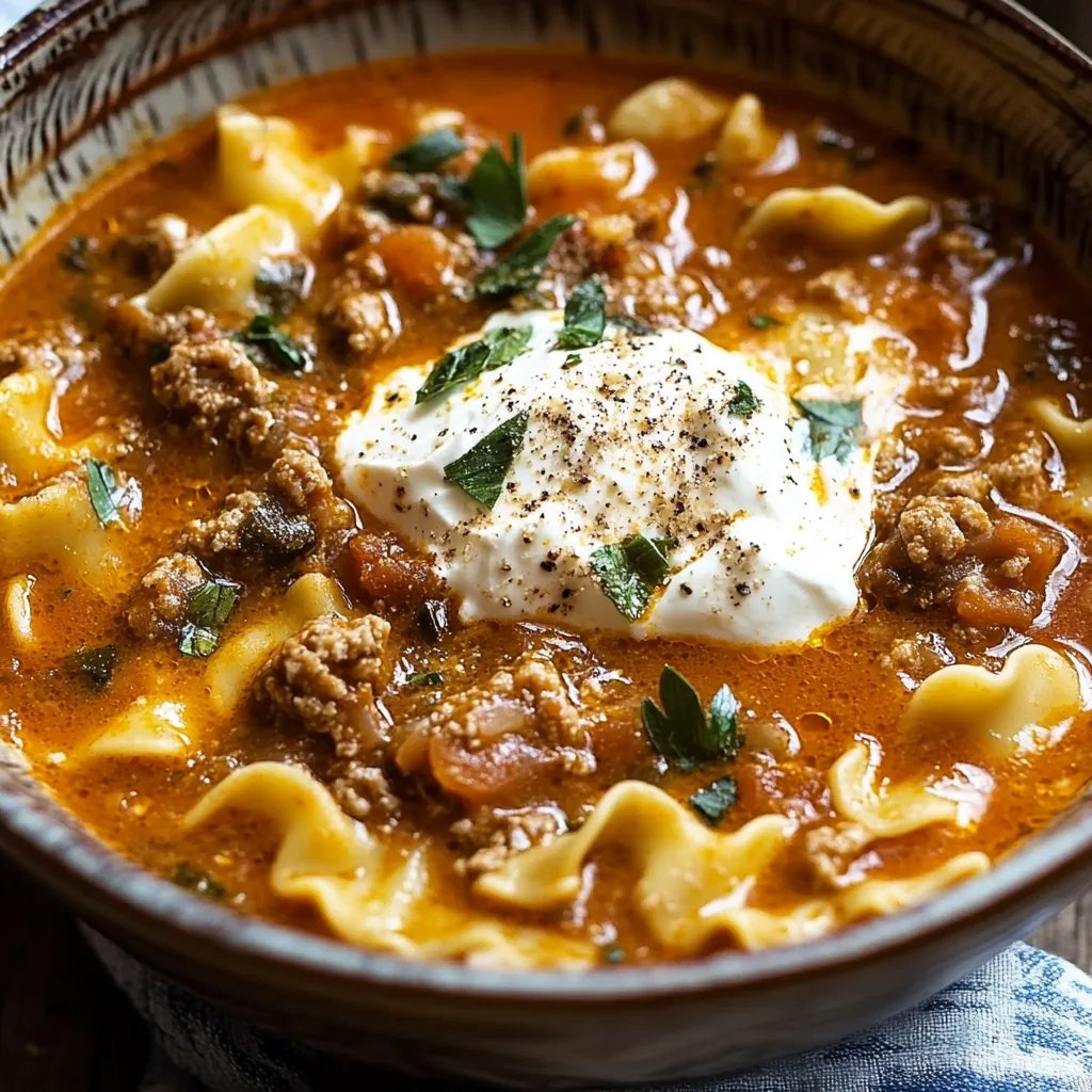 Best Ever One-Pot Lasagna Soup Recipe!