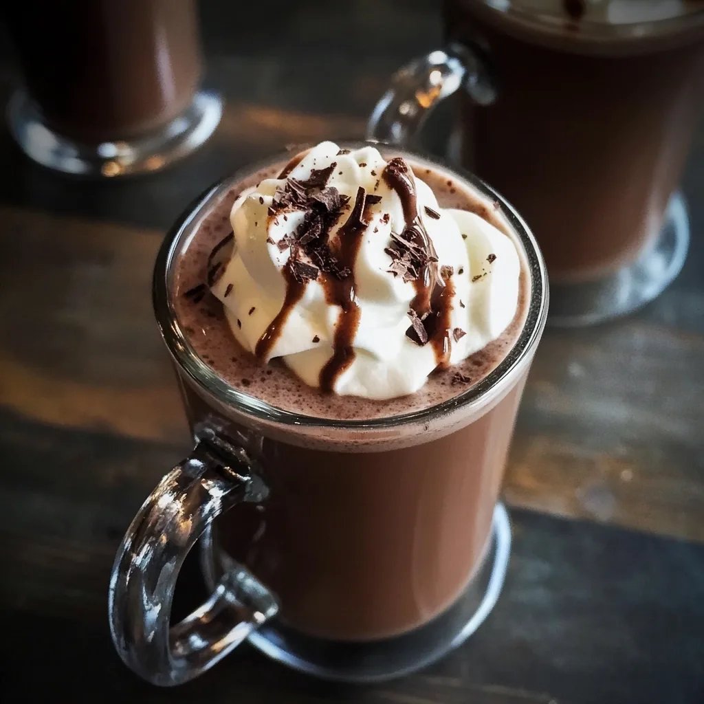 Thick Hot Chocolate with London Fog Whipped Cream