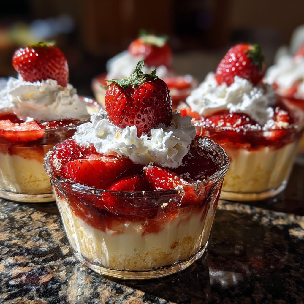 Strawberry Shortcake Cottage Cheese Cups