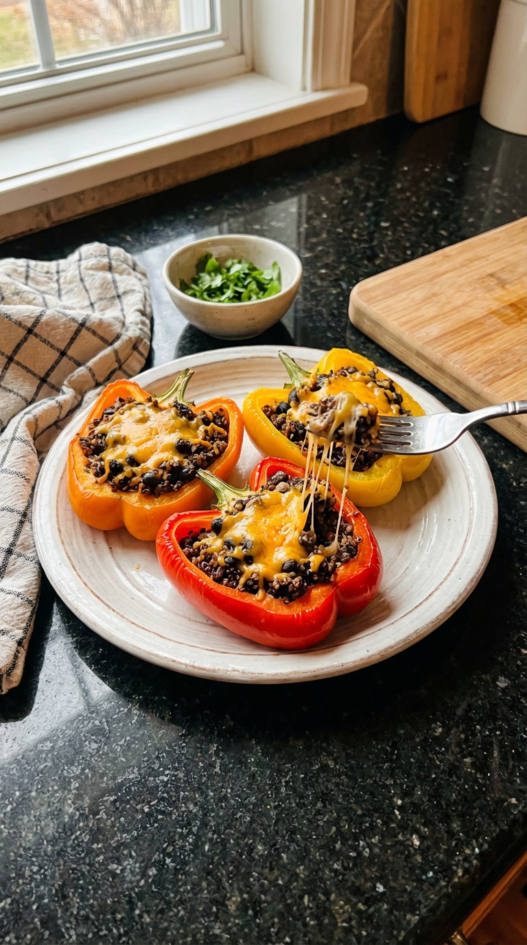 High Protein Stuffed Bell Peppers