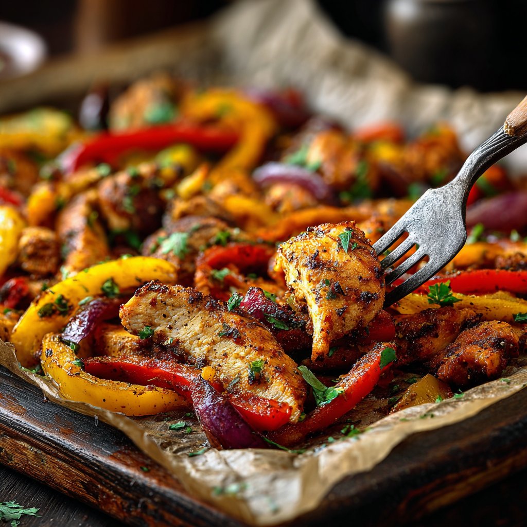 Sheet Pan Chicken Fajita Bowls