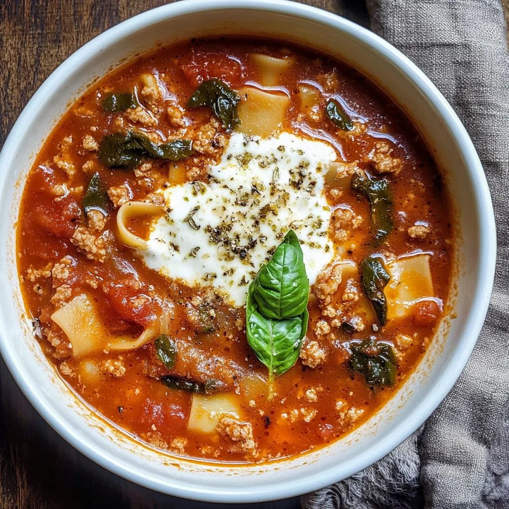 Healthy Lasagna Soup