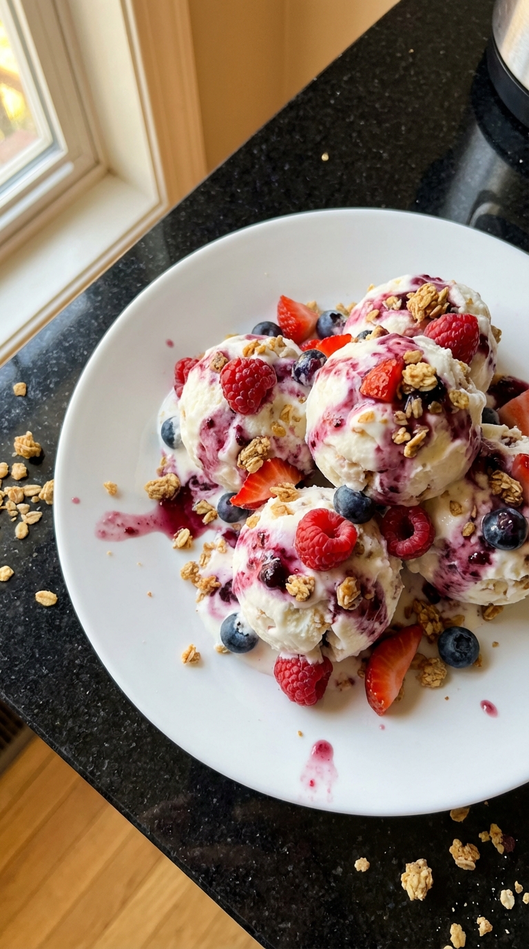 Frozen Yogurt Fruit Bombs