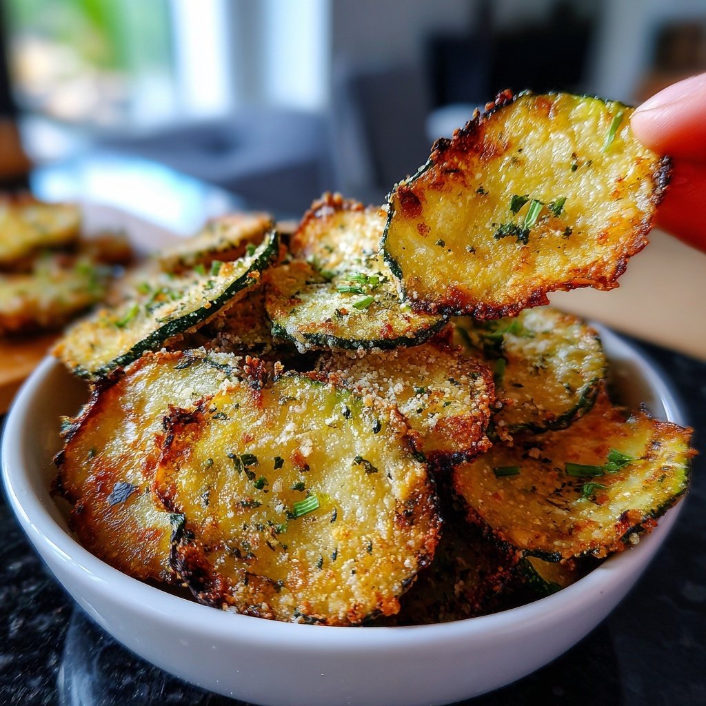 Fried Zucchini Parmesan Chips