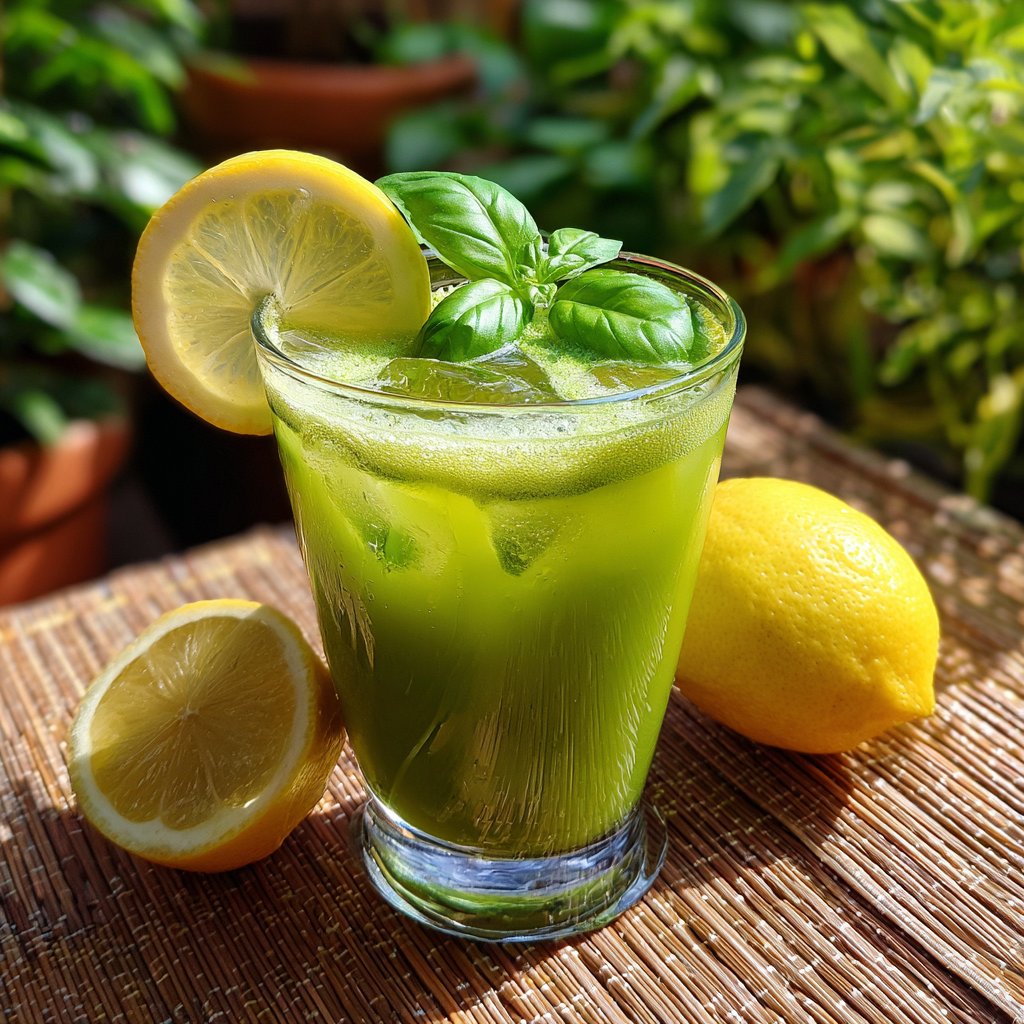Lemon Basil Iced Matcha