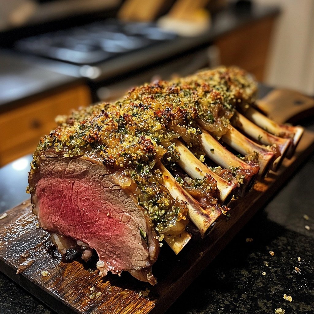 Garlic Herb-Crusted East Coast Rack Lamb