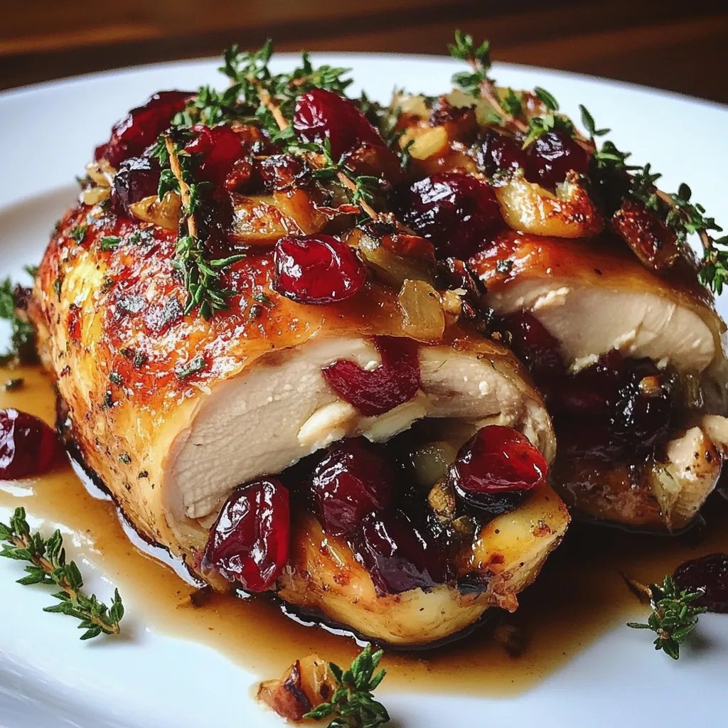 Impressive Cranberry Brie Stuffed Chicken