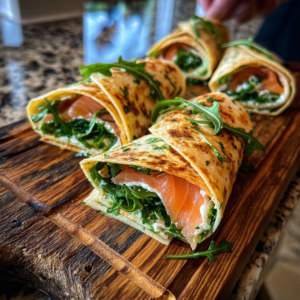 Smoked Salmon and Cream Cheese Wraps