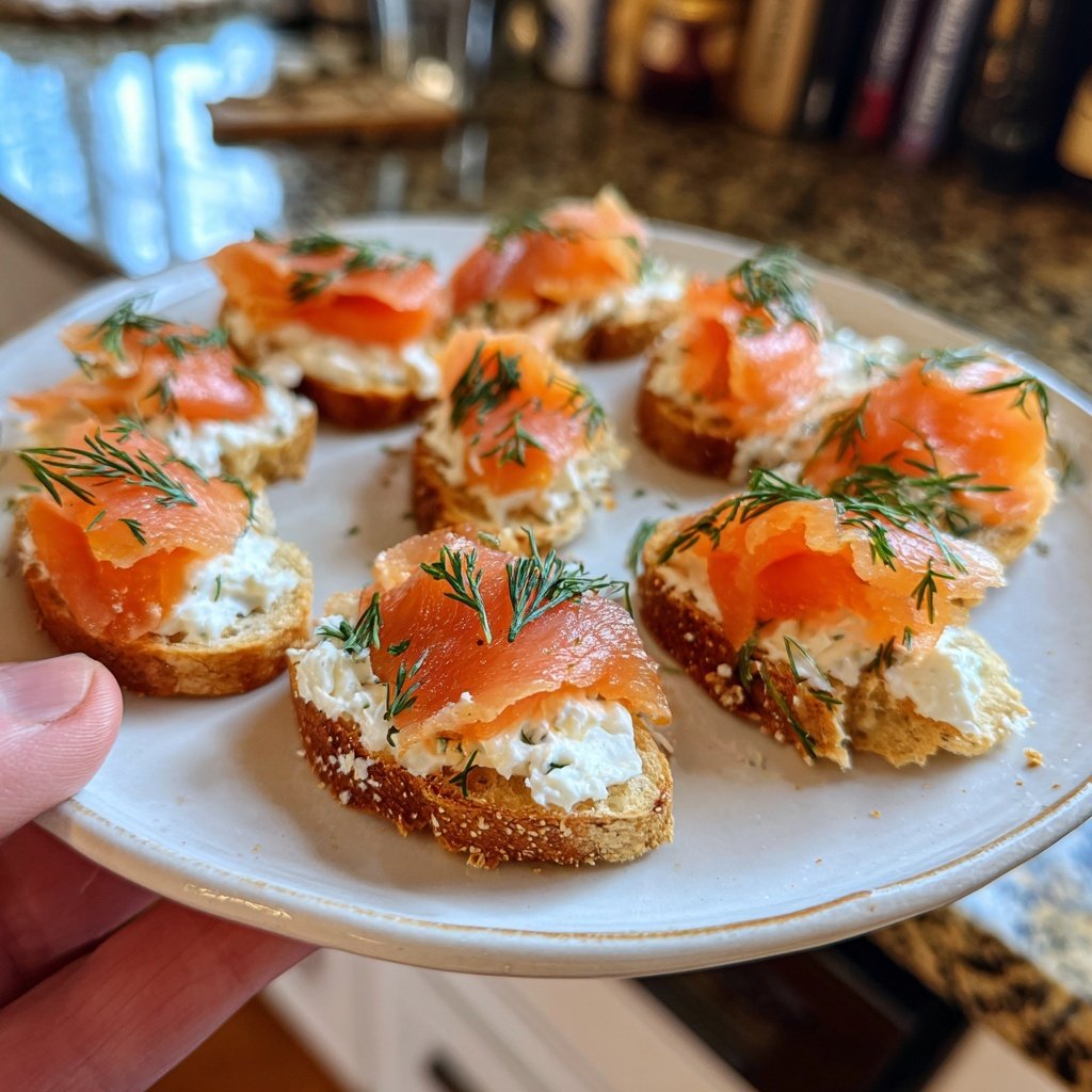 Smoked Salmon Canapés with Dill