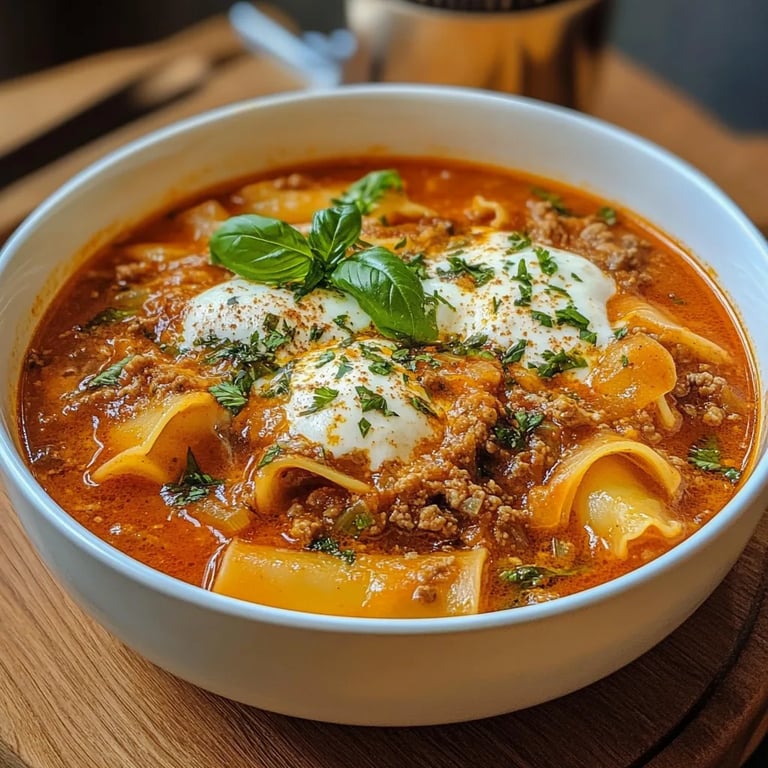 Lasagna Soup Lightly Spicy