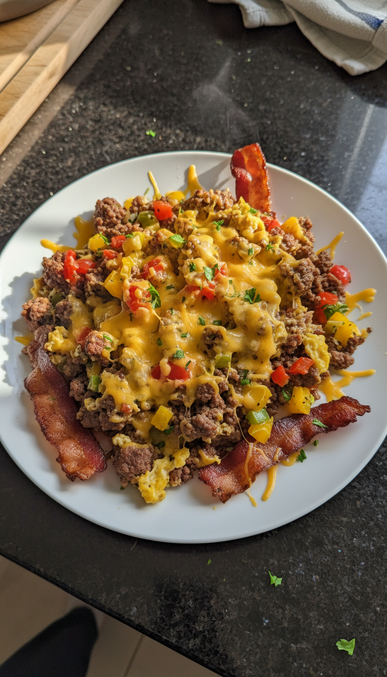 Ground Beef and Egg Breakfast Skillet