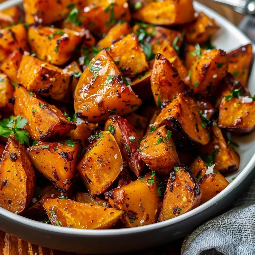 Easy Honey Roasted Sweet Potatoes