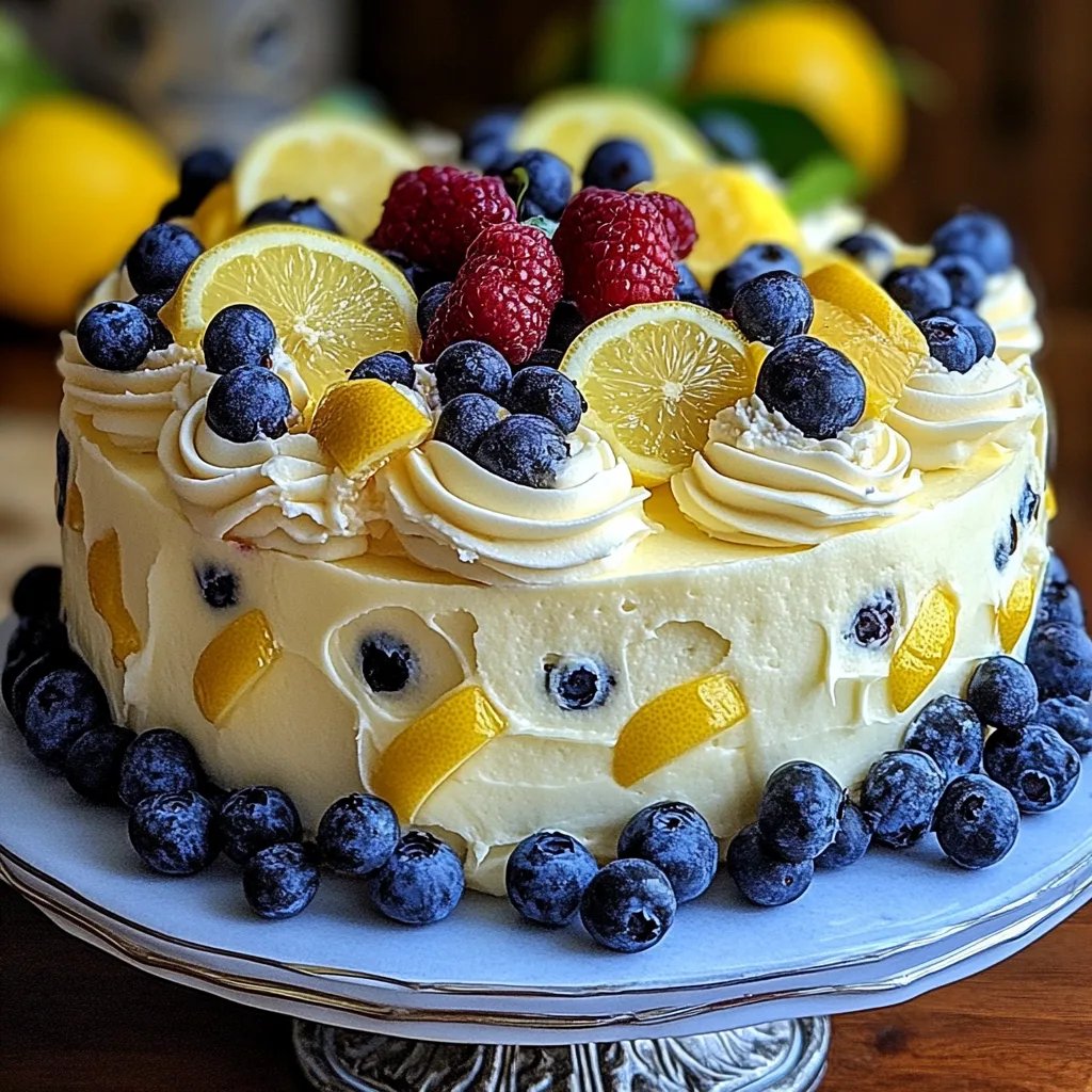 Lemon Dazzling Blueberry Cream Cake: An Incredible Ultimate Recipe