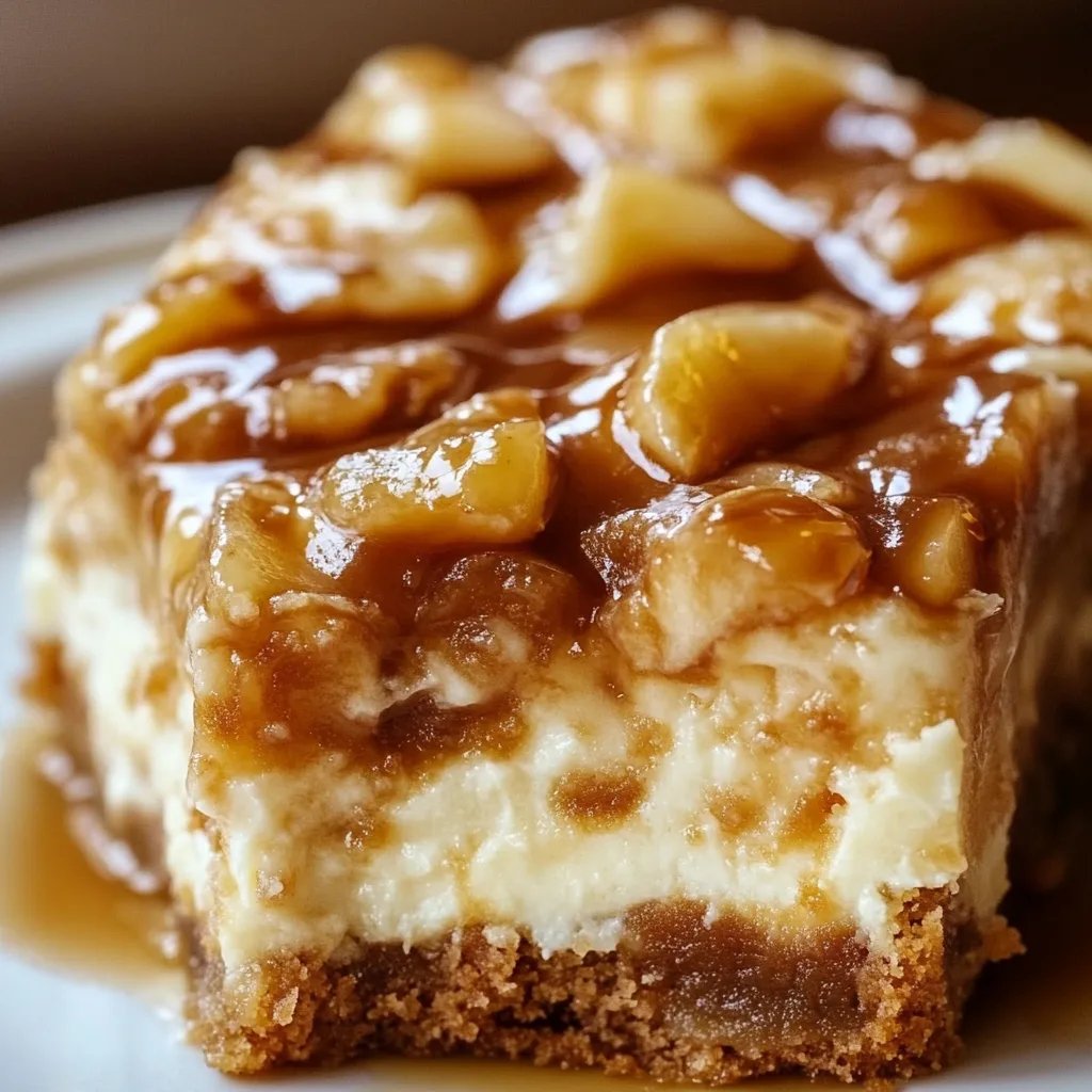 Caramel Apple Cheesecake Bars
