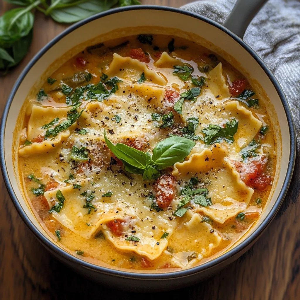 Creamy Vegetarian Lasagna Soup
