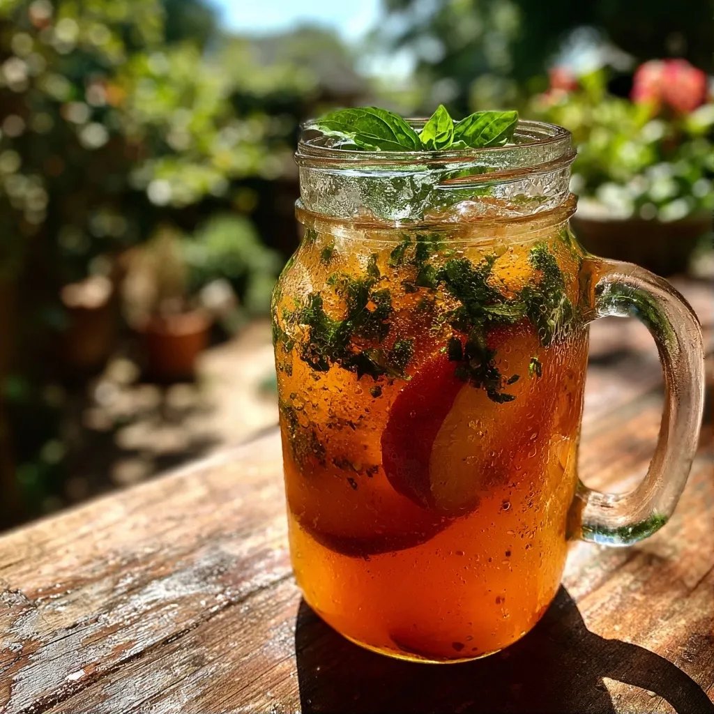 Peach Basil Lemonade