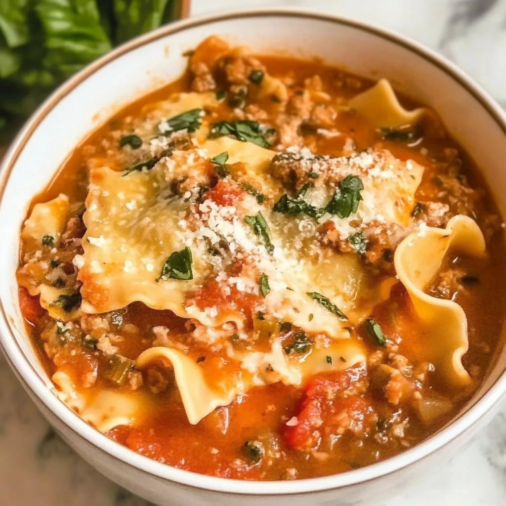 Easy Creamy Lasagna Soup