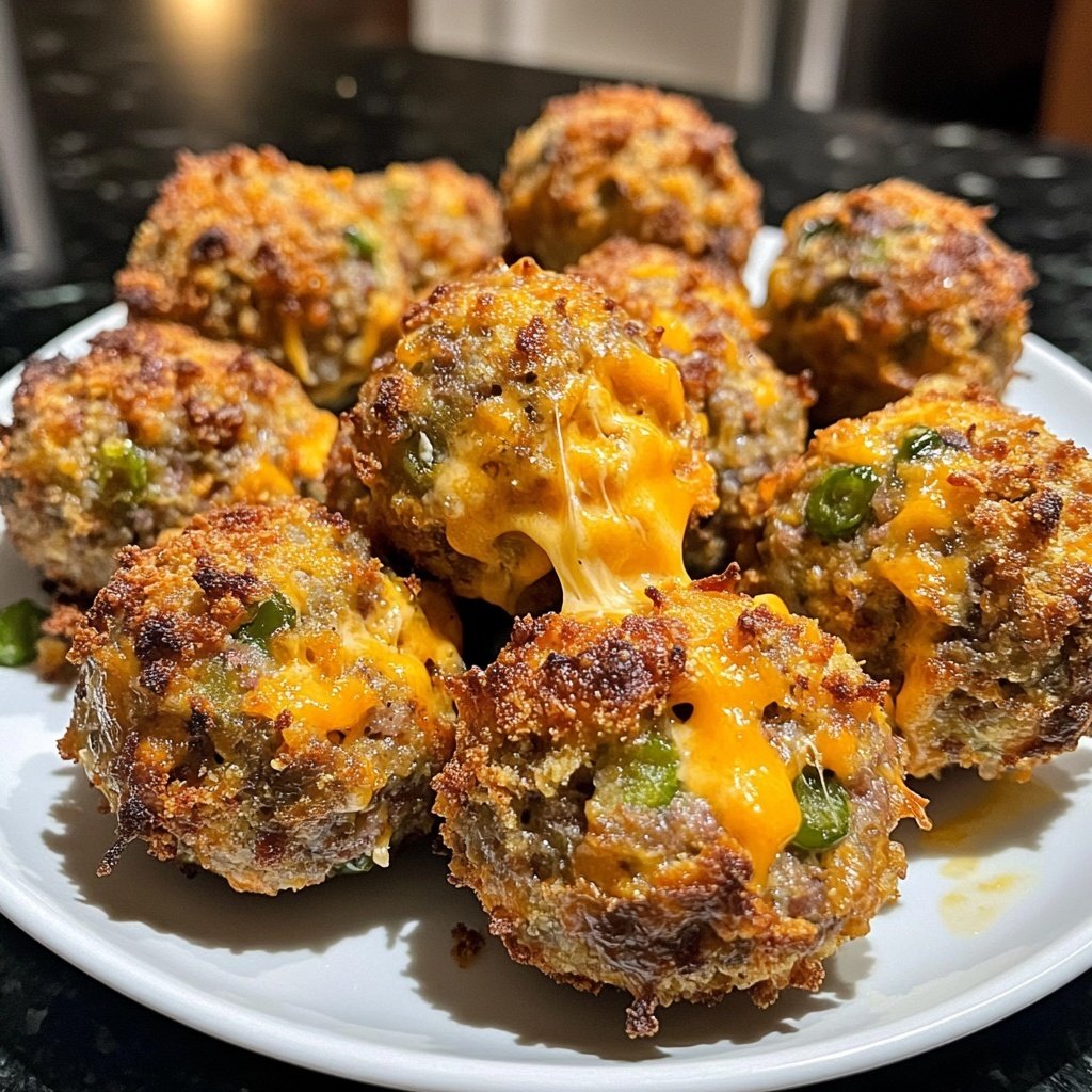 Spicy Jalapeño Popper Sausage Balls