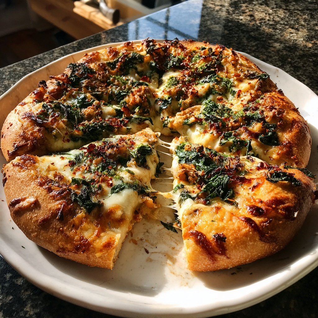 Turkey & Spinach Pizza