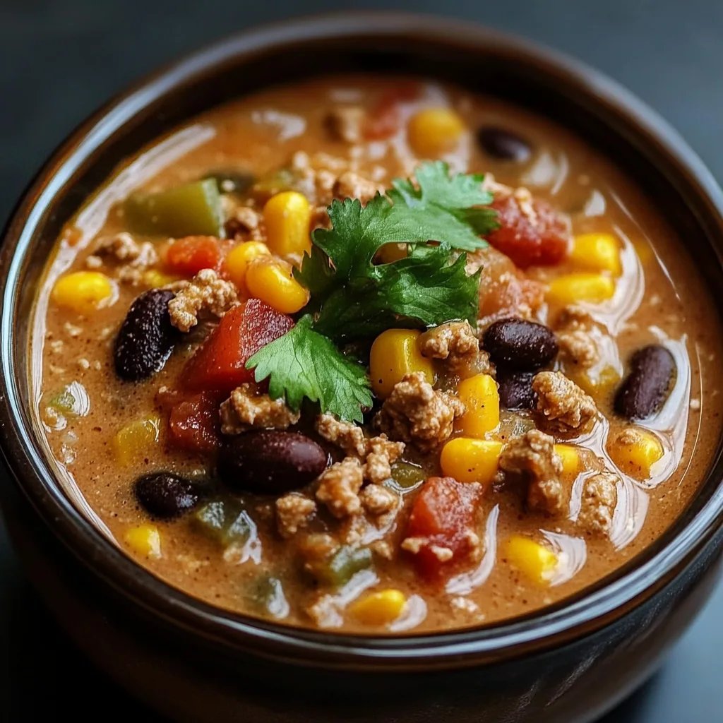 High Protein Creamy Taco Soup