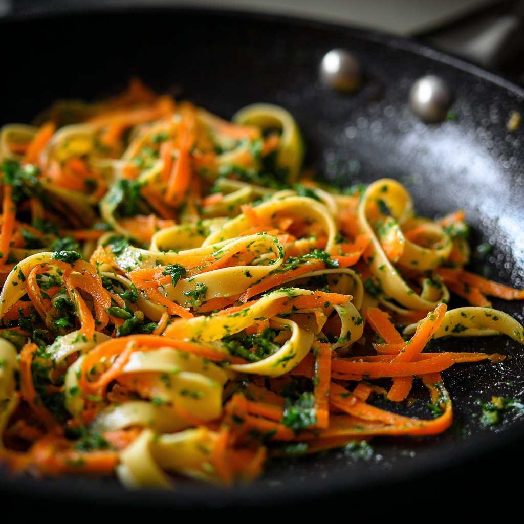 Spring Carrot and Nut Pasta
