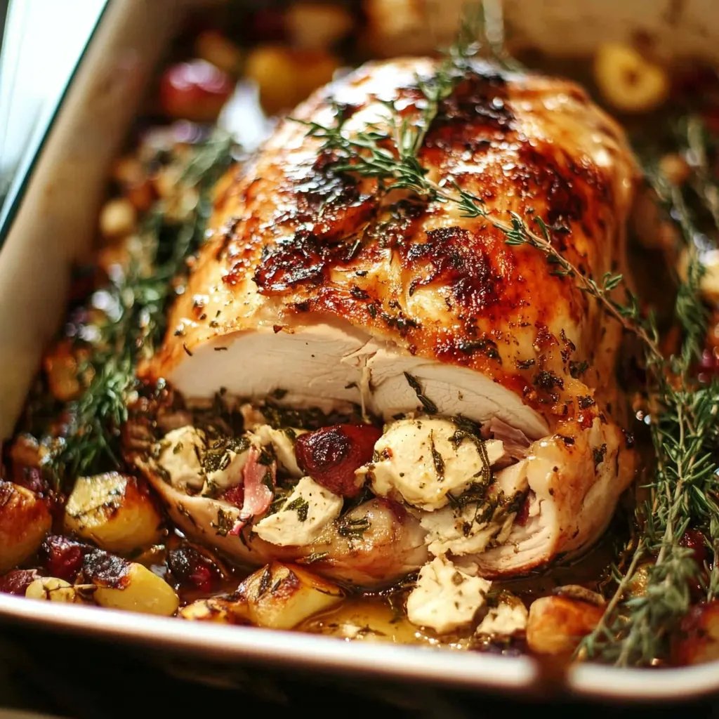 Best Christmas Stuffed Turkey Breast