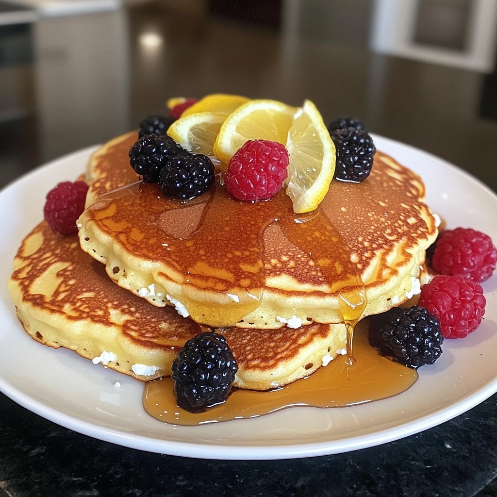 Meyer Lemon Ricotta Pancakes