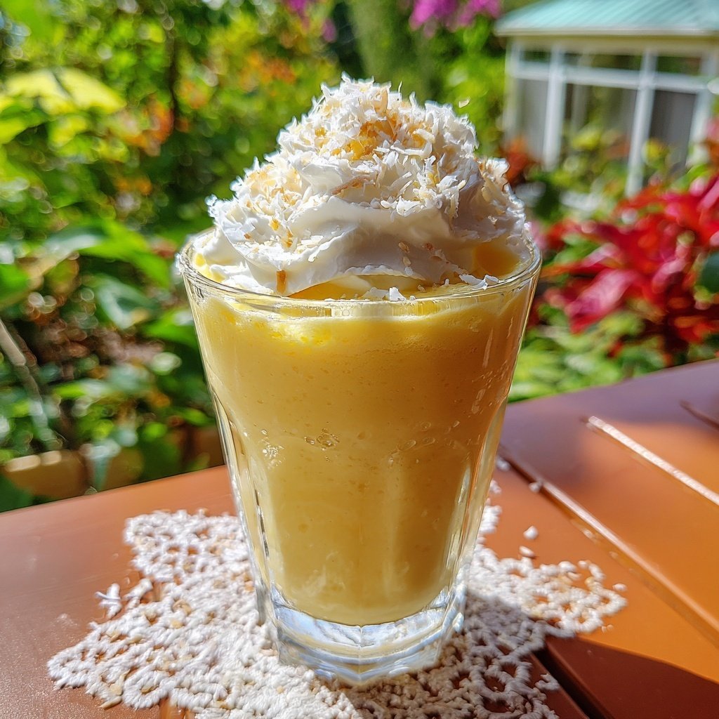 Mango Pudding Vanilla Frappe