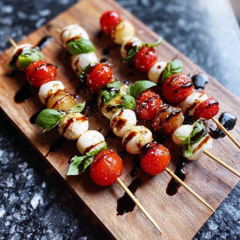 Mini Caprese Skewers with Balsamic