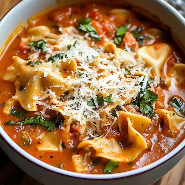 One Pot Vegetarian Lasagna Soup