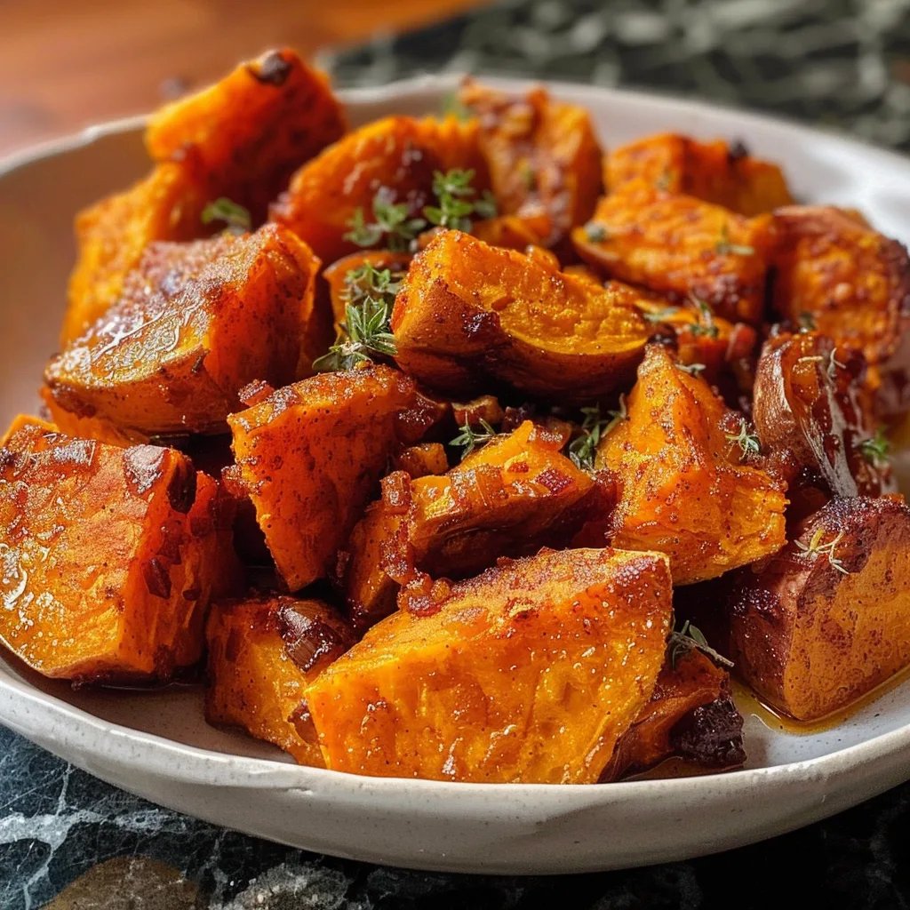 Cinnamon Maple Roasted Sweet Potatoes