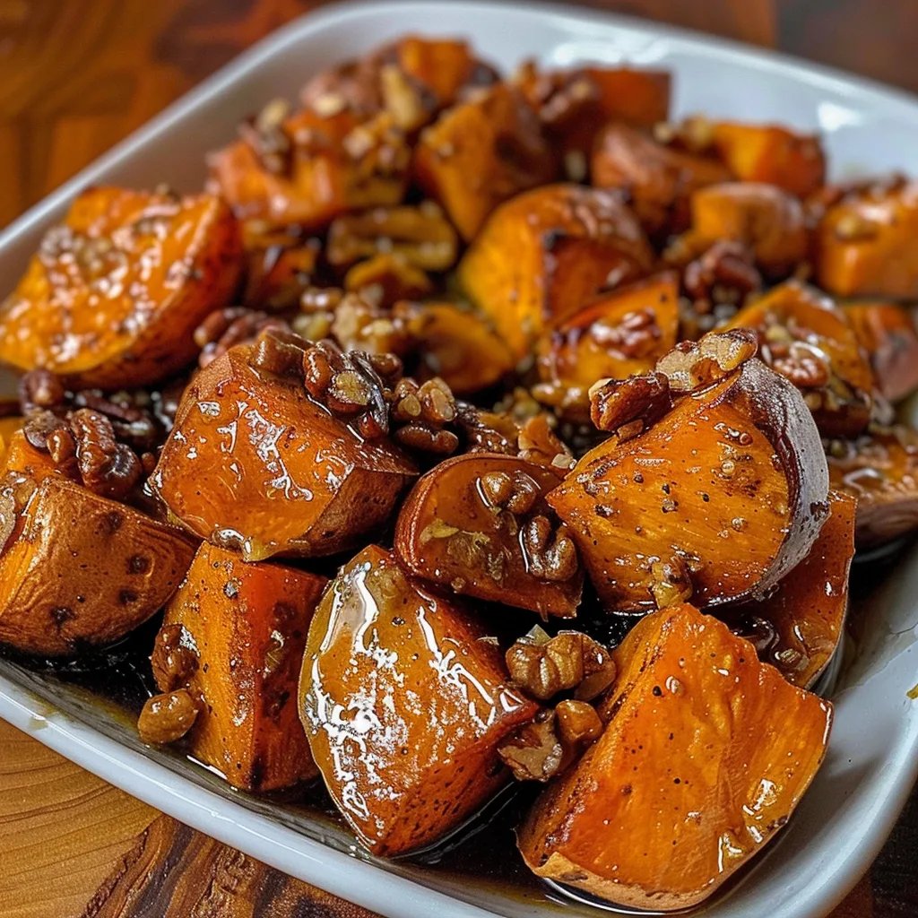 Walnut Maple Roasted Sweet Potatoes