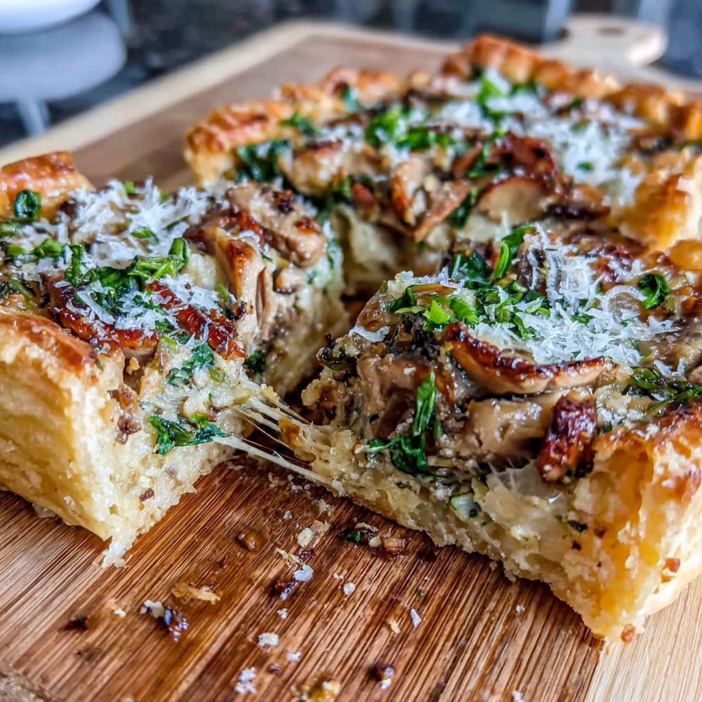 Savory Mushroom Spinach Tart