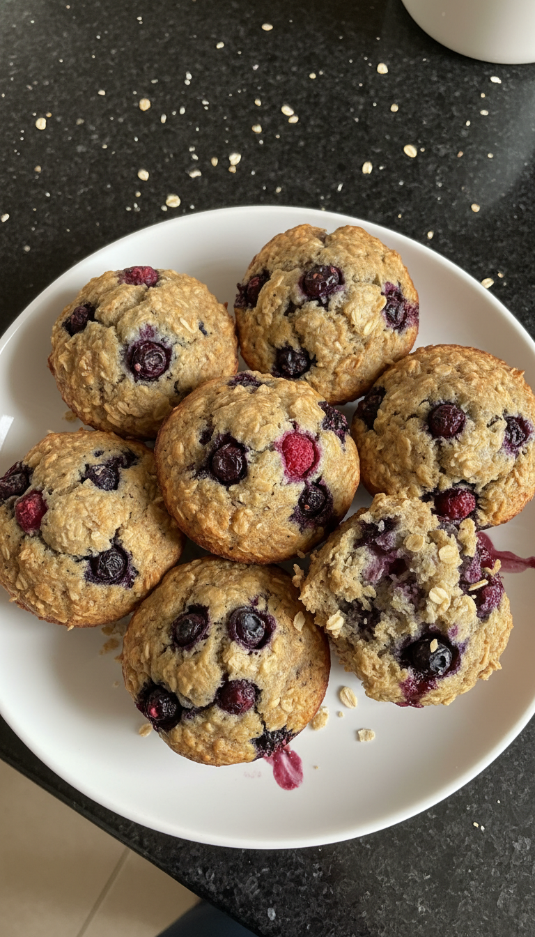 Berry Medley Oatmeal Muffins