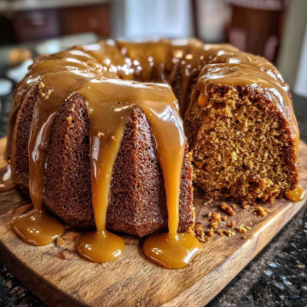Spiced Gingerbread Cake with Caramel